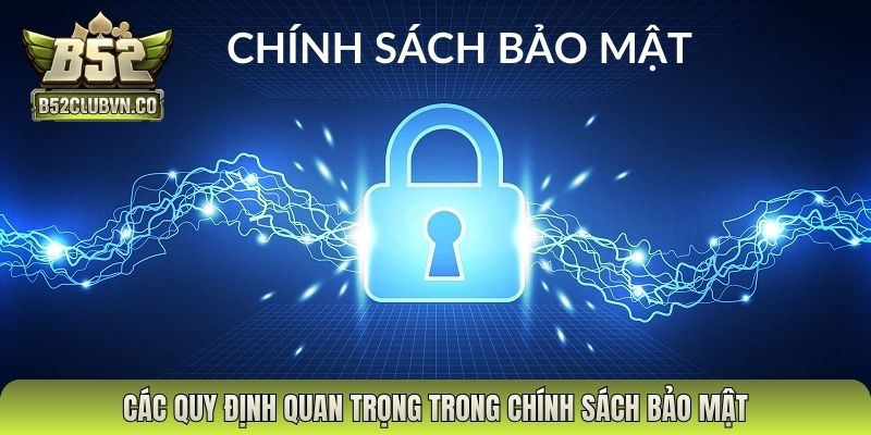 Các quy định quan trọng trong chính sách bảo mật
