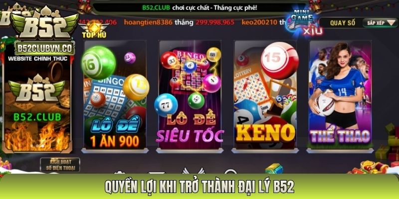 Quyền lợi khi trở thành đại lý B52