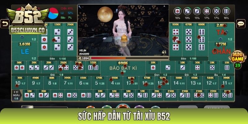 Sức hấp dẫn từ tài xỉu B52